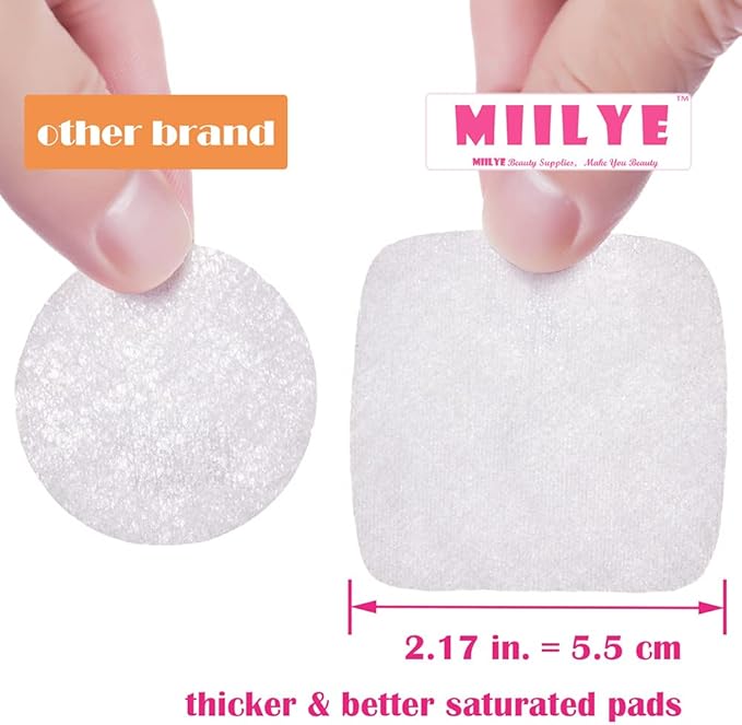 80PCS Nail Polish Remover Pads in Box, Easy to Carry | Instant Removal | Lint Free Nail Polish Wipes for Natural Air-Dried Water/Oil Based Nail Polish Soak Off