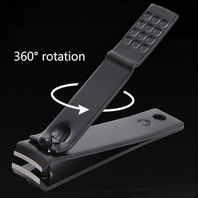 18 PCS Stainless Steel Nail Clipper Cutter Fingernails Toenail Clipper Cutter Set Black Sliver Men Women Travel Party Favor