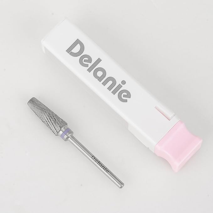 Delanie Professional 5-in-1 Carbide Nail Drill Bit for Professional Nail Tech, 3/32", XXC+M+XXF