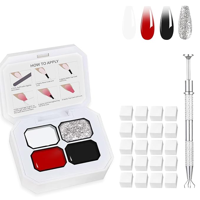 Ombre Gel Nail Polish Gradient Painting Gel DIY Nail Art Ombre Nail Polish Palette for Beautiful Gradients Manicure Long Lasting and Easy to Apply Suitable for Professional and Home Use (B10)