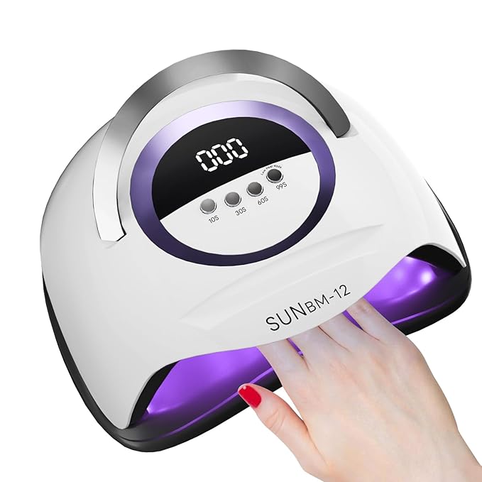 LED UV lamp for nails,200W UV lamp for gel nail polish dryer professional nail lamp, UV light for nails with 42 beads, auto sensor led gel nail lamp