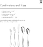 Silverware Set for 8 | 18/10 Stainless Steel Flatware Set | Mirror Finish - Image 8