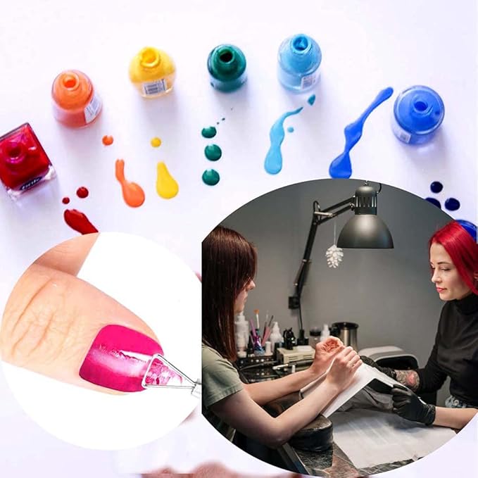 6 PCS Cuticle Pusher and Cutter Remover Stainless Nail Polish Peeler Scraper Durable Manicure and Pedicure Cleaner Tool - Professional & Durable