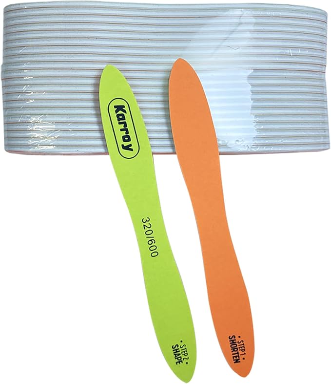 Nail Files and Buffers for Natural Nails Smooth and Polish Gel Surface 400/600/4000 Grit (20pcs Files 320/600)