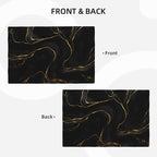 Fiokroo Golden Texture Marble Placemats Set of 4 Table Mats Table Tableware - Image 8