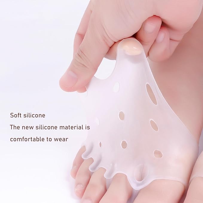 4 Pairs Silicone Toe Separators for Women & Men Soft, Breathable Toe Spacers for Comfort, Bunion Relief, and Pedicure – Toe Alignment Correctors