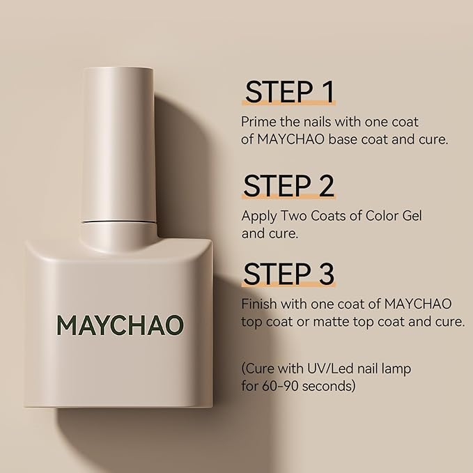 MAYCHAO 15ML Peach Nude Gel Nail Polish 1Pc Nude Pink Gel Polish Soak Off UV LED Nail Polish Nail Art Starter Manicure Salon DIY at Home, 0.5 OZ