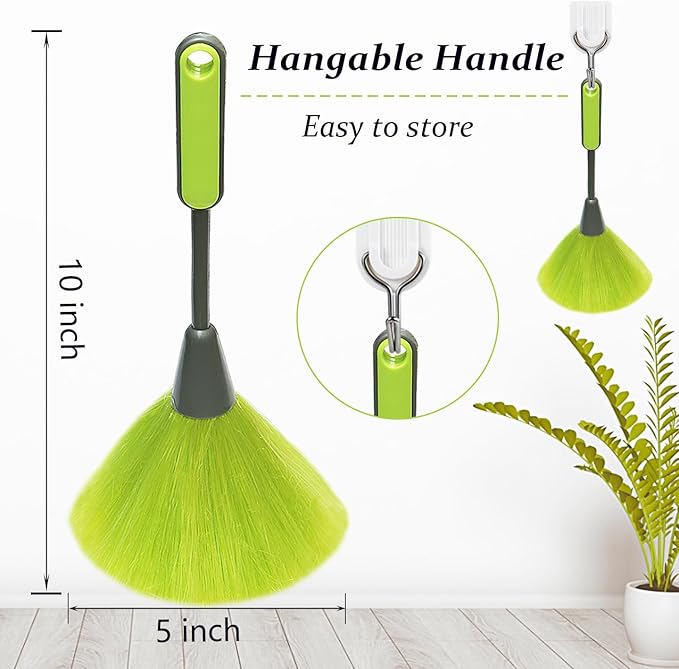 4 Pack 10" Small Microfiber Duster, Delicate Fluffy Microfiber Feather Duster, Perfect for Cleaning Laptop Keyboard, Computer Screen, Books, Photo Frames, Table
