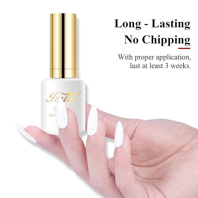 Imtiti Gel Nail Polish, 1 Pcs 0.5 Fl Oz White Nude Gel Polish Soak Off LED U V Nail Gel Polish Neutral Gel Nail Polish DIY Nail Art Starter Manicure Salon Gel Nail Kit for Women Girls