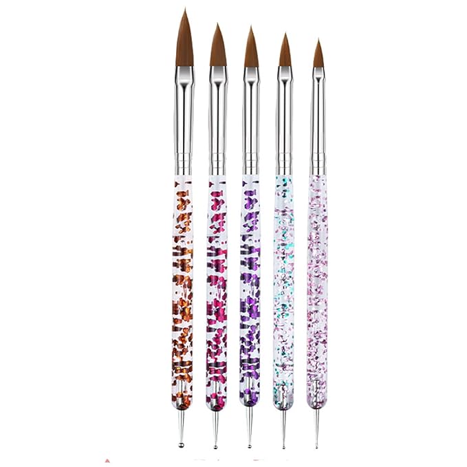 Nail Art Brushes 10 Pcs Kit 10Pcs Nail Painting Brushes and 5 Nail Dotting Tools Whole Set Nail Brushes for Nail Salon