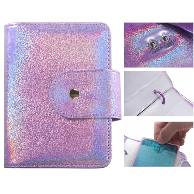 DRDS 20 Slots Nail Art Stamp Plate Holder Stamping Plates Storage Bag Cases Rainbow Practical Empty Rectangle Plates Big Size 6.0X12.0CM Organizers