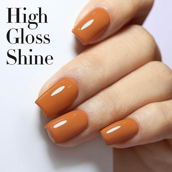 Double Rhythm Gel Polish 15ML Jelly Sheer Pastel Light Milky Color Pearl White Bottle 1 PC 0.5 OZ Full Size Nail Art Salon at Home (Brown Nude-D1447)