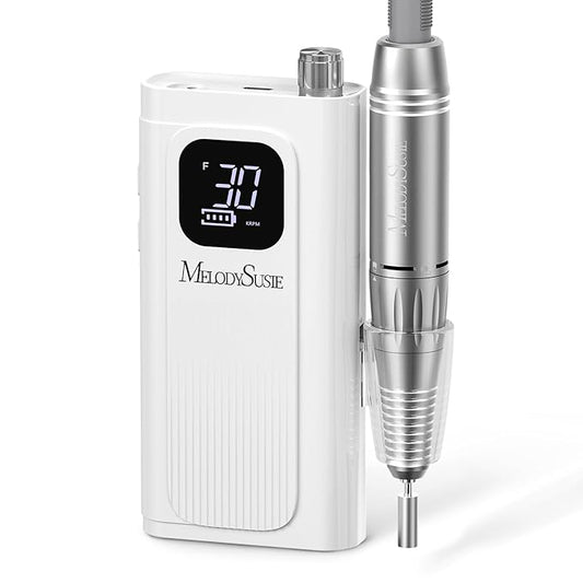MelodySusie Professional Rechargeable Nail Drill 30000 RPM, Electric Nail File for Shaping, Removing & Polishing Gel Nails, Lightweight & Easy to Use, Ideal for Home & Salon Manicure Pedicure, SC300F