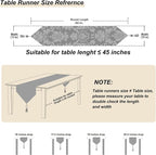 Jacquard Thick Table Runner 60" Beige - Image 2