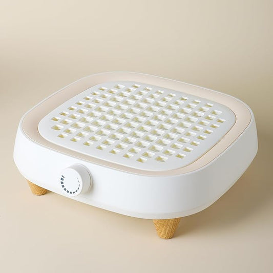 Nail Dust Collector with Reusable Filter, Powerful Brushless Vacuum Nail Dust Collector Extractor Electric Dust Suction Machine for Acrylic Gel Nail, Perfect for Home&Salon Use, Low Noise