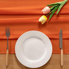 Orange Chiffon Table Runner Summer Boho Wedding Birthday Party Decor | 14ft - Image 3