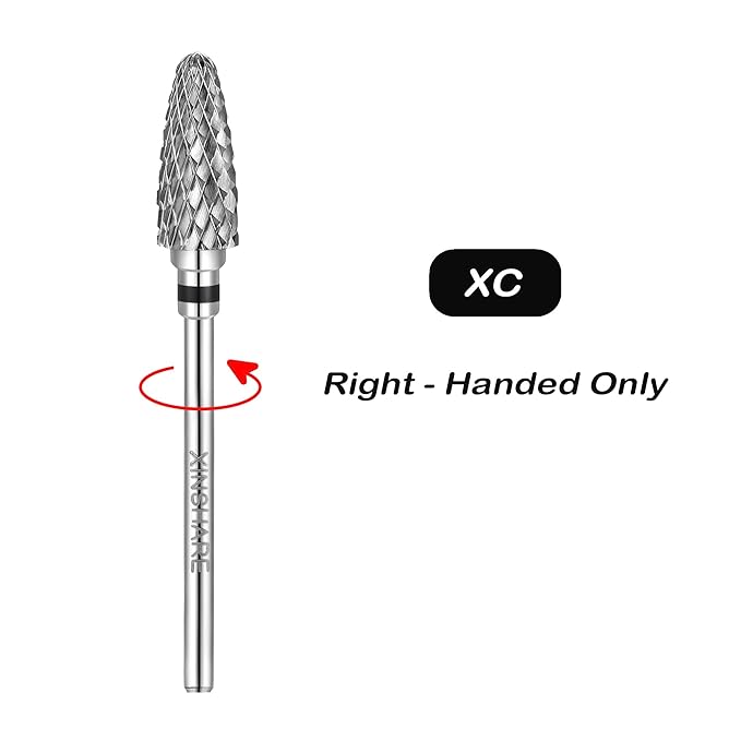 Nail Drill Bits 3/32" Carbide Professional Safety Tungsten Nail File Cone Drill Bit for Acrylic Nail Gel Cuticle cleaner Manicure Pedicure Nail Polishing, Beginner Salon, Extra Coarse