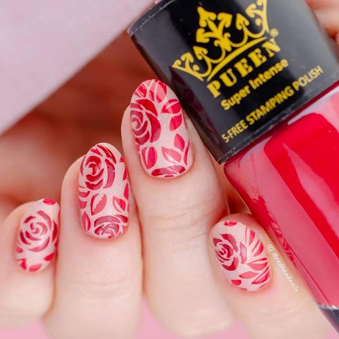 PUEEN Super Intense Nail Polish for Nail Stamping Nail Color Lacquer - Set of 12 Colors -BH000934