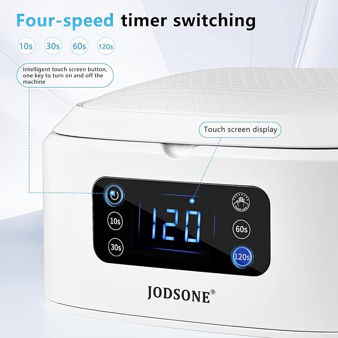 JODSONE U V LED Nail Lamp with Hand Pillow Large Space for Salon Portable Handle Front and Rear Dual Display Professional Nail Lamp Fast Drying Gel Nail Polish