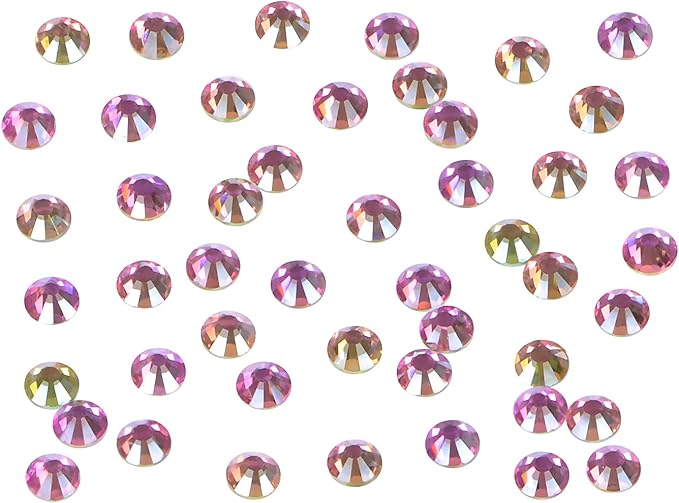 1440PCS Art Nail Rhinestones Non Hotfix Glue Fix Round Crystals Glass Flatback for DIY Jewelry Making with one Picking Pen (ss16 1440pcs, Golden Rose)