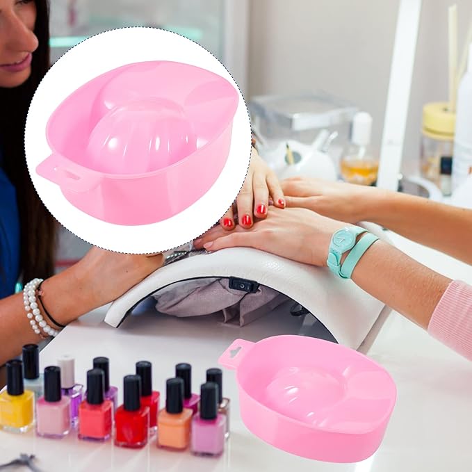Manicure Soaking Bowls Nail Art Hand Soak Treatment Bowls Soaking Soak Bowl Red Nail Art Polish Removal Wash Soaker Tray Manicure Spa Tools