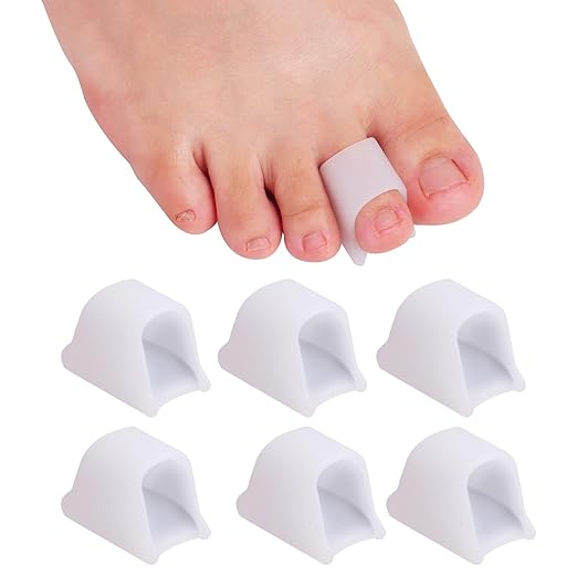 Hammer Toe Straightener Corrector - Toe Spacers Toe Separators for Bunion, Curled Toes, Hammertoes, Toe Corrector Toe Splint for Men and Women,6 Pack (Large Size)