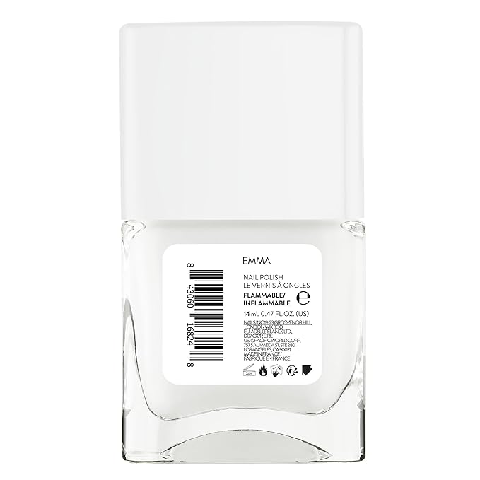 Nails Inc It's Topless Gel-Like Nail Polish, 4-in-1 Base Coat, Treatment, Color & Top Coat, Long Lasting, Strong, Chip Free Nails, Glossy Salon Quality Manicure, Air Dry Nail Polish, Emma, 0.47 Fl Oz