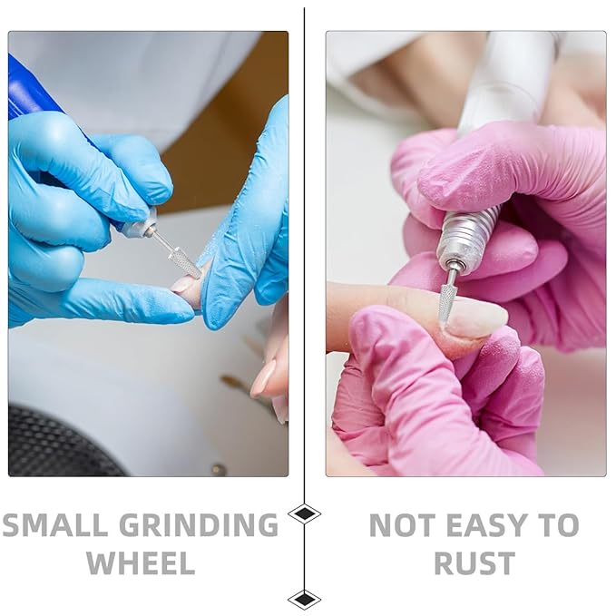 minkissy 3pcs Nail Art Tungsten Grinding for Manicure Lightweight and Sturdy Polishing Bit Multi-purpose Tool for Natural and Artificial Nails Easy Installation for Beginners