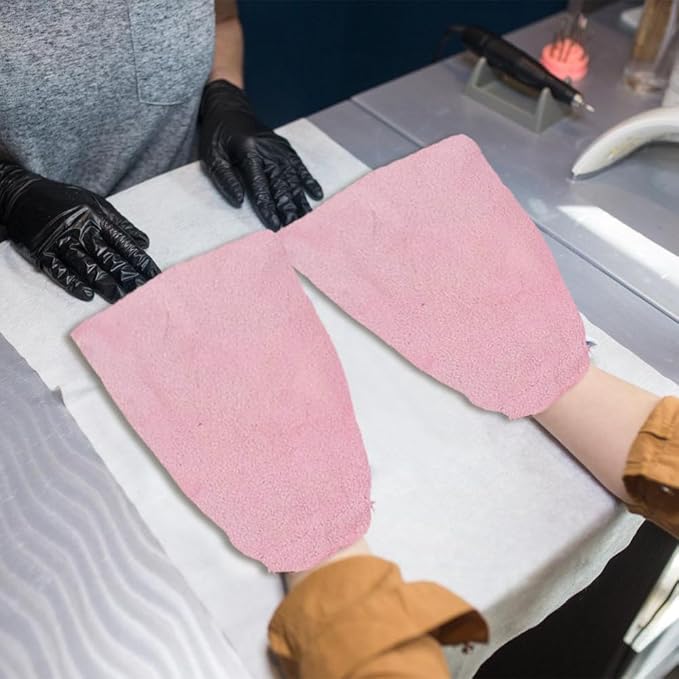 Paraffin Wax Mitts for Hand,Paraffin Heated Hand SPA Mittens for Women,Gloves Moisturizing Cracked Hot Wax Hand Thermal Treatment Wax Accessories,Pink