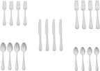Amazon Basics Silverware Set, Stainless Steel Flatware, Dishwasher Safe - Image 5