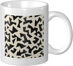 Minimalist Fragmented Angular Shapes Ceramic Cup, Elegant Coffee Mug Tee by Unknown