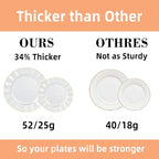 72PCS Pearl White Plastic Plates, Wavy Plates - Image 4