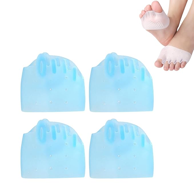 Toe Sleeves, 2 Packs Cove Silicone Toe Separators for Women & Men, Breathable Soft and Comfortable Gel Foot Cushions, Ideal for Daily Wear (2 Pairs, Blue)
