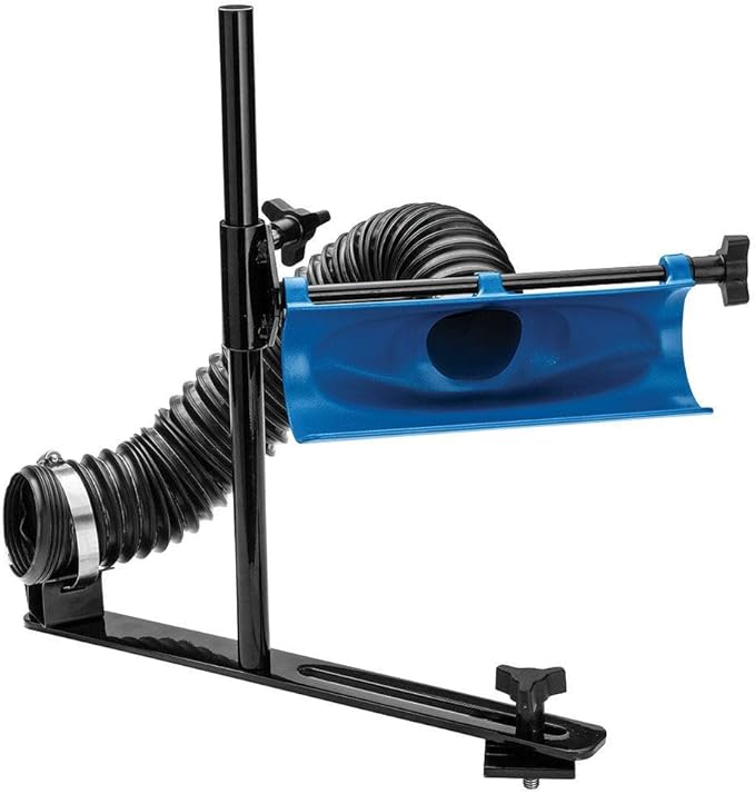 Dust Right Lathe Dust Collection System – Shop Dust Collection System Reduce the Amount of Dust in Air, Floor - Lathe Dust Collection Includes 9” Dust Scoop, Port Boom Arm, Hose Clamp, & More