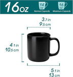 vancasso Stoneware Coffee Mugs Set, 16 oz Ceramic Coffee Cups - Image 2