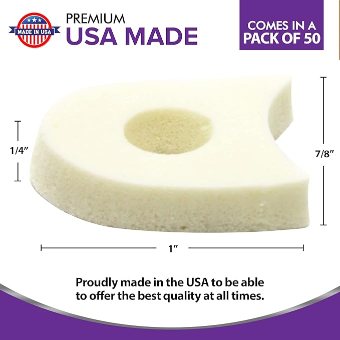 Premium Foam Toe Separators for Women and Men - Made in USA - Foam Toe Spacers for Corn, Blister, and Hammer Toe Relief - 1/4 Inch - Bulk Pack of 100 Toe Pads