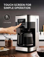 SHARDOR 10-Cup Programmable Coffee Maker, Regular & Strong Brew Drip Coffee - Image 6