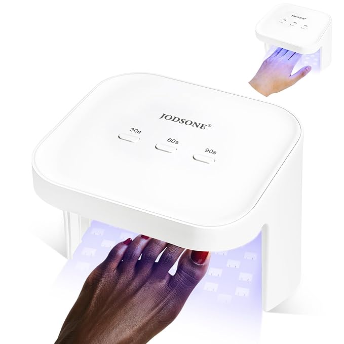 JODSONE U V LED Professional Nail Art Lamp Large Space for Foot Nail, Sensor 3 Timing Modes for DIY at Home, White