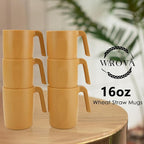 Wrova 16oz Wheat Straw Cups - Image 5