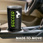 SANDJEST Soccer Tumbler 20oz Stainless Steel Insulated, Travel Coffee Cup - Image 6