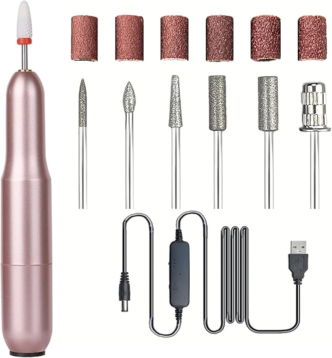 Electric Nail Drill Nail File for Acrylic Nail Gel Nail Manicure Pedicure Tools Nail Supplies for Home Salon