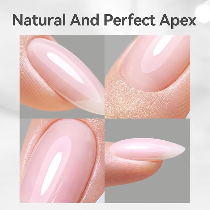 BORN PRETTY Builder Gel for Nails,8-in-1 Clear Builder Nail Gel for Nail Apex and Gel Extension Strengthener,Nail GLue Gel Hard Gel Base Rhinestone Nail Glue Gel in a Bottle 15ml