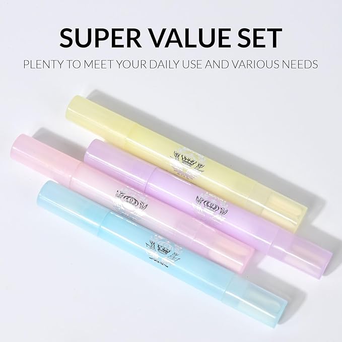 4pcs Nail Polish Remover Corrector Pen with 3 Cotton Tip Refills each, Cuticle Nail Edge Cleaning Pen for Manicure Art DIY Clean Up Tool