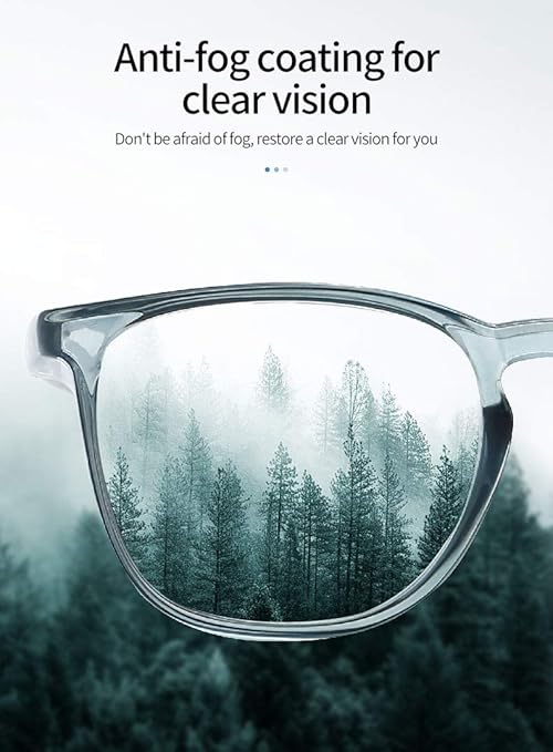 Alsenor Safety Glasses Anti Fog Goggles Protective Eyewear Blue Light Blocking Anti Dust UV Protection Glasses For Men Women (Black)