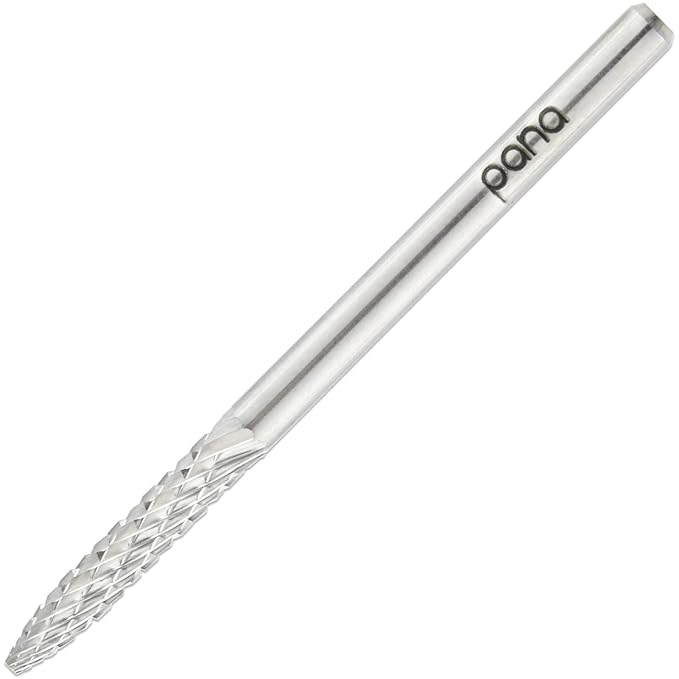 PANA 3/32" Shank Size - Under Nail Cleaner Silver Carbide Bit Medium Grit - Nail Drill Bit for Dremel Machine