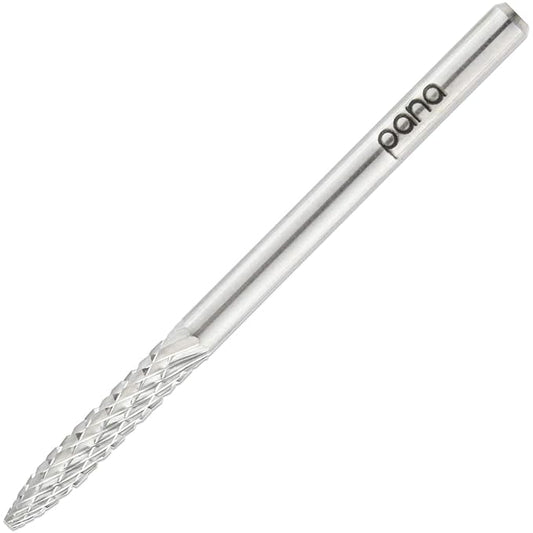PANA 3/32" Shank Size - Under Nail Cleaner Silver Carbide Bit Medium Grit - Nail Drill Bit for Dremel Machine