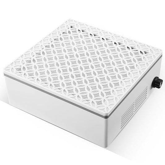 Nail Dust Collector Dust Collector Machine Reusable Filter & Powerful 120W (White, Fixed Speed Version)