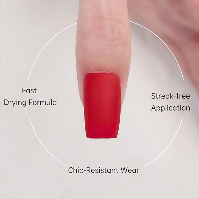Salon-Level Matte Top Coat - Long-Lasting No-Wipe | Non-Yellowing & Odor-Free Formula | Scratch-Resistant