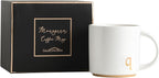 COLLECTIVE HOME Ceramic Coffee Mug, 15 oz Monogram Cup by COLLECTIVEHOME