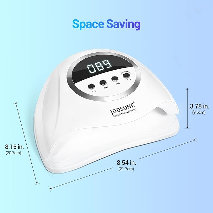 JODSONE U V LED Nail Lamp 320W, Nail Dryer for Gel Polish, Gel Nail Lamp with 72 Light Beads, Led Nail Light for Nails with Automatic Sensor & 4 Timers
